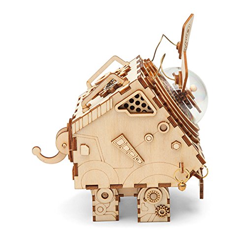 ROKR Laser Cut Wooden 3-D Puzzles, Build Your Own Wooden Music Box Craft Kits, Steampunk Puzzle Christmas/Birthday/Valentine's Day For Kid and Adult steampunk buy now online
