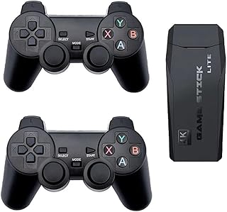 Wireless Retro Game Console, Built in 10000 Games, 9 Emulators, Plug & Play Video Game Stick 4K HDMI Output for TV with Dual 2.4G Wireless Controllers (64G)