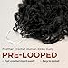 Afro Kinky Curly Human Crochet Hair Extensions Pre-Sparated Multi-Textured Kinky Curly Feather Crochet Human Twist Braiding Hair For Black Women (120 Gram, 18 Inch)