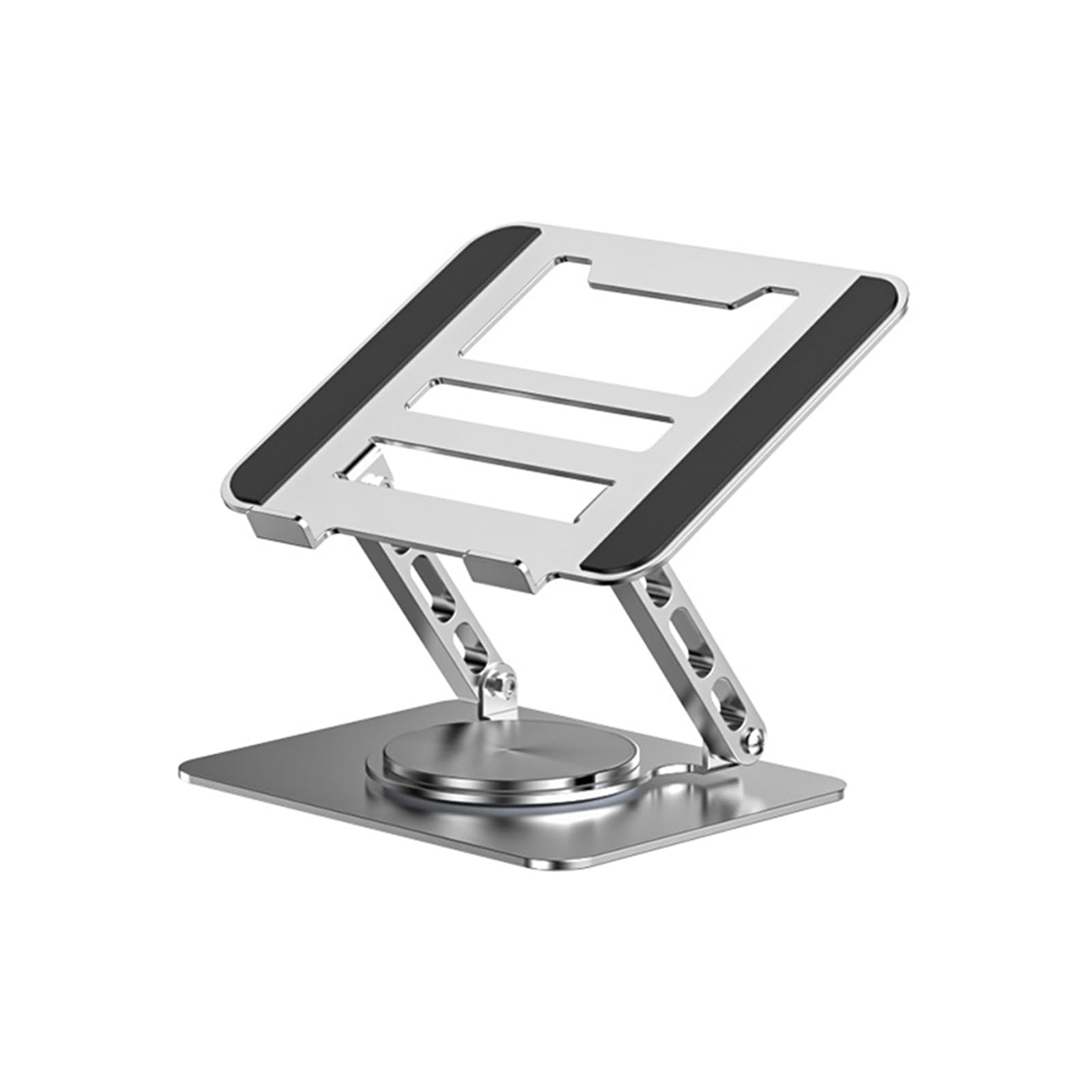 360° Supporto PC Portatile Pieghevole Ergonomico da Scrivania, Porta Laptop Stand Ergonomico Compatibile con Portatili e Tablet da 10"-17.3", Argent