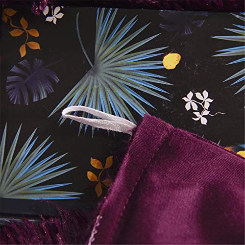 Soukach Shaggy Fluffy Queen Duvet Cover Set,3 Pcs Faux Fur Bedding,1 Fuzzy Duvet Cover +2 Furry Crystal Velvet Pillow Case,Luxury Long Fleece Decorative For Bed Room(Plum Purple, Queen) #TOP5