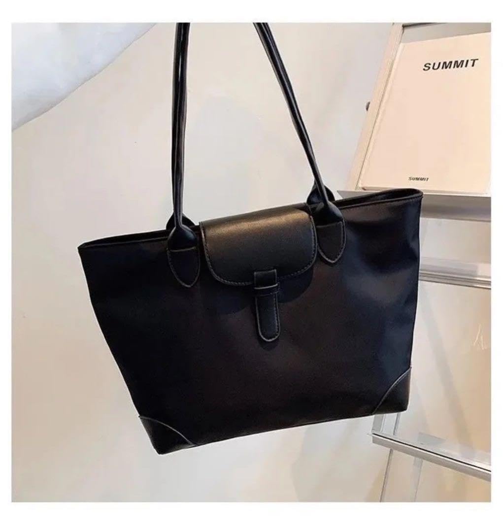 Amazon.co.jp: Black Tote Bag Shoulder Bag Women's Nylon