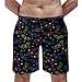 Men's Halloween Cool Bats Art Shorts Quick Dry Board Shorts Elastic Waistband Summer Swim Trunks with Drawstring Fashion Beach Shorts (3XL)