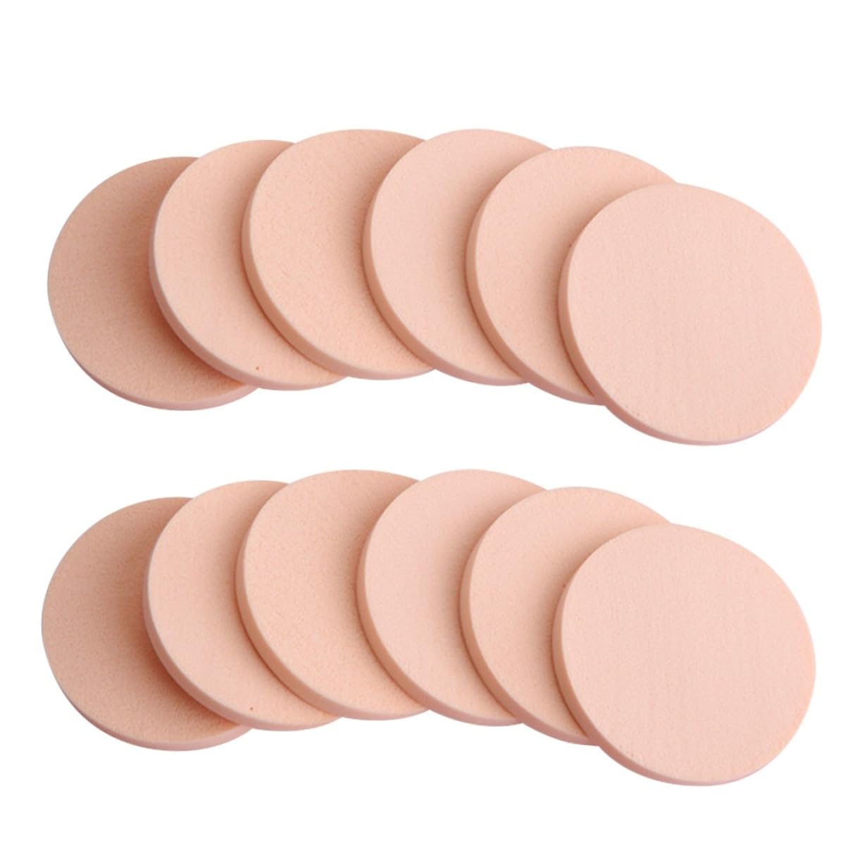 Ipetboom 24pcs Round Makeup Sponges Dual Sided Wet Dry Powder Puff for Even Application of Cream Liquid Foundation Powder Per Bag Included