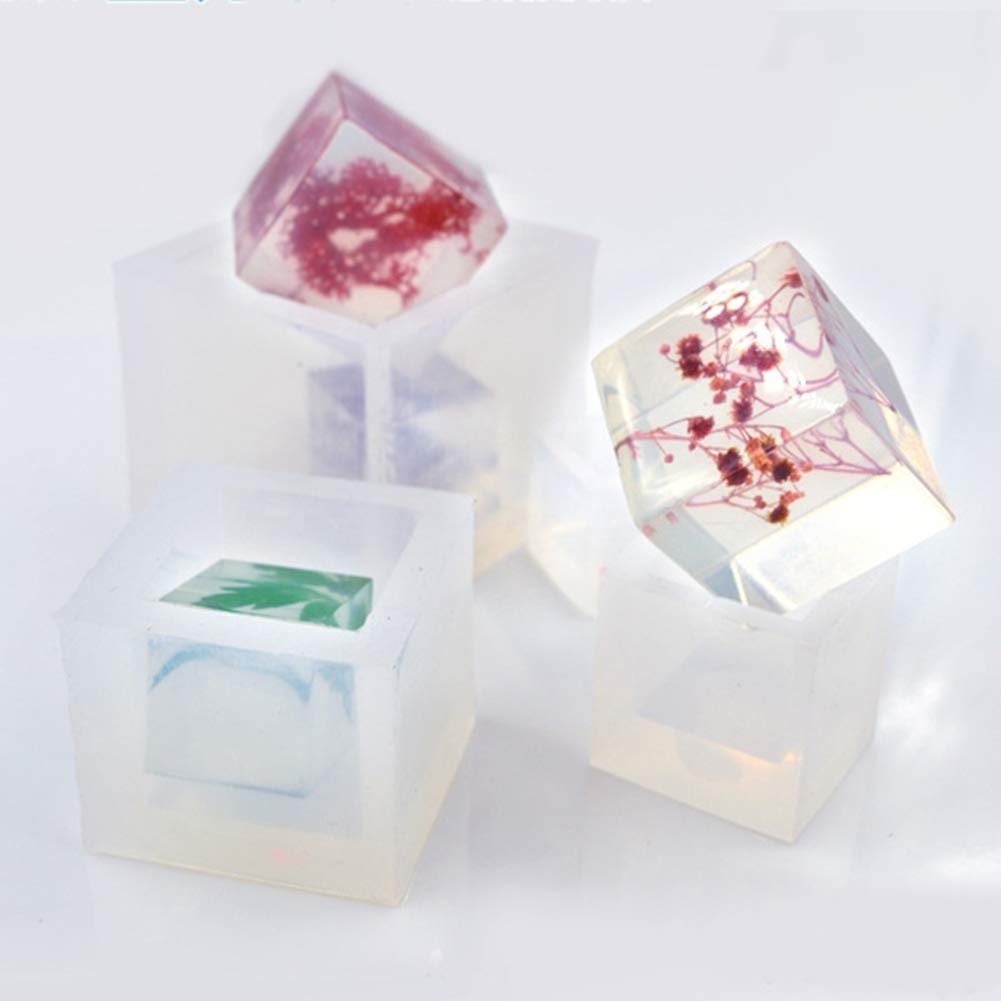 Brussels08 - Stampo in silicone a forma di cubo, fai da te in resina o argilla polimerica, per creare sapone, resina epossidica, creazione di gioielli, 35 mm