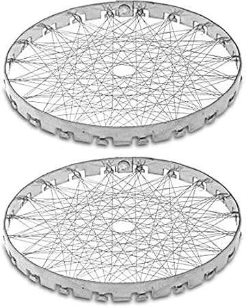 XYNO?Stainless Steel Chota Tandoor Jali for Gas, Rasoi Roaster Grill (Silver) - Pack of 2