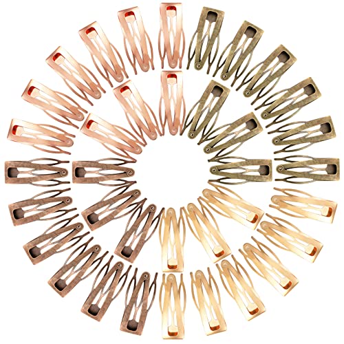 80 Pcs Double Grip Hair Clips Metal Snap Hair Clips Grip Hair Clips Barrettes For Women Hair Accessories For Women Girls, 4 Colors (Rose Gold, Kc Gold, Vintage Red, Vintage Green) #TOP28
