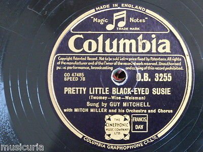 78 rpm GUY MITCHELL pretty little black-eyed susie / horn belt boogie