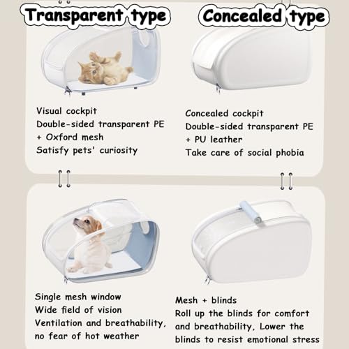 Składany wózek dla kota, 3 w 1, dla małych i średnich psów i kotów, zdejmowany transporter, wodoodporny, do wszystkich terenów z osłonami przeciwsłonecznymi