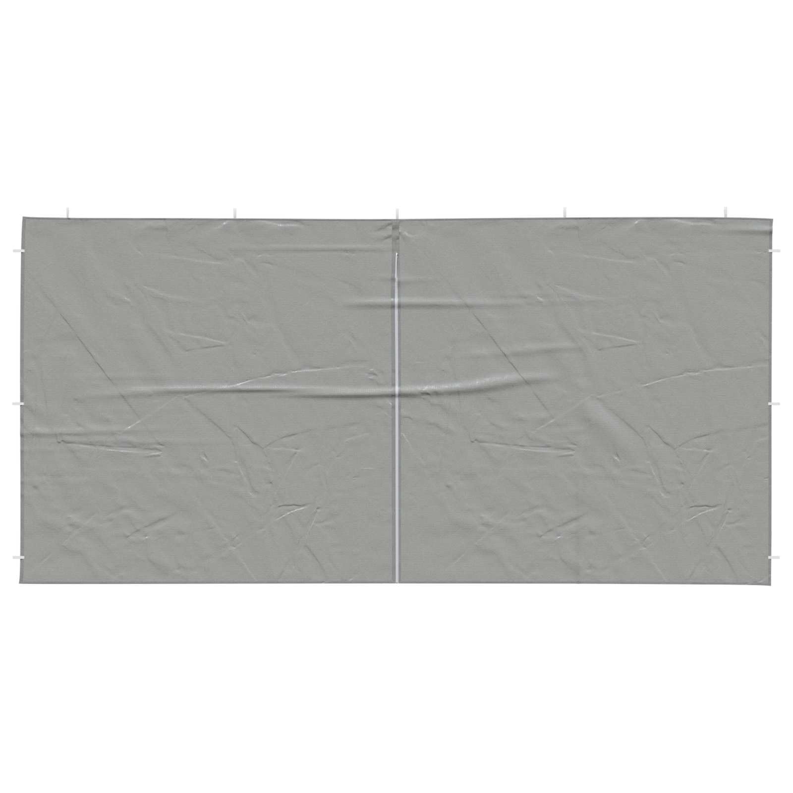 Namiot imprezowy, część boczna, 2 sztuki, jasnoszary, 400 x 195 cm, z PE i stali, z oknami, odporny na promieniowanie UV i wodę, pasuje do pawilonu, namiotu ogrodowego, pawilonu składanego