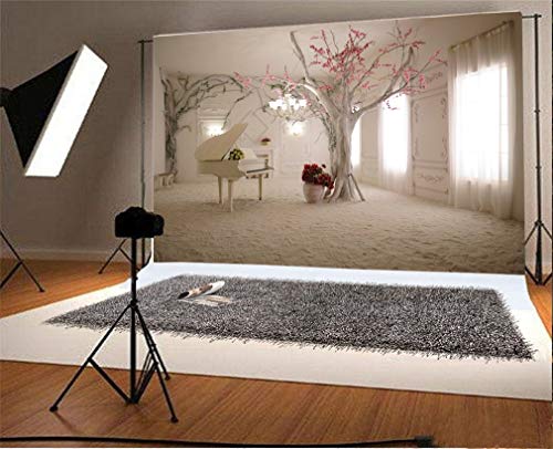 YongFoto Sfondo Fotografico In Vinile 1,8x2,5m | Serra Giardino Interno Con Fiori | Fondale Per Studio Bambini, Scene Botaniche, Festa Compleanno