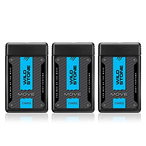 Wild Stone Charge Long Lasting Pocket Perfume for Men, Combo pack of 3 (18ml each)