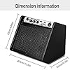 Coolmusic DM20 20W Bluetooth Personal Monitor Amplifier Electric Drum Amplifier Speaker,Keyboard Speaker with USB Interface(Including E-Drum Noise-Reduction Cable) (Black) #1