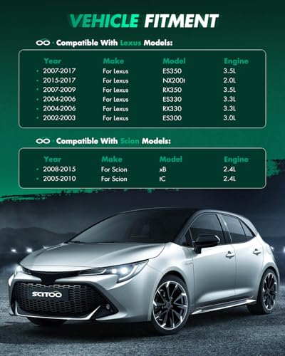 Image of SCITOO Starters New fit for Lexus ES300 2002-2003 3.0L ES330 2004-2006 ES350 2007-2015 3.5L RX330 2004-2006 3.3L RX350 2007-2009 3.5L for Scion TC 2005-2010 17825 19046 19047 19172 19316 19318