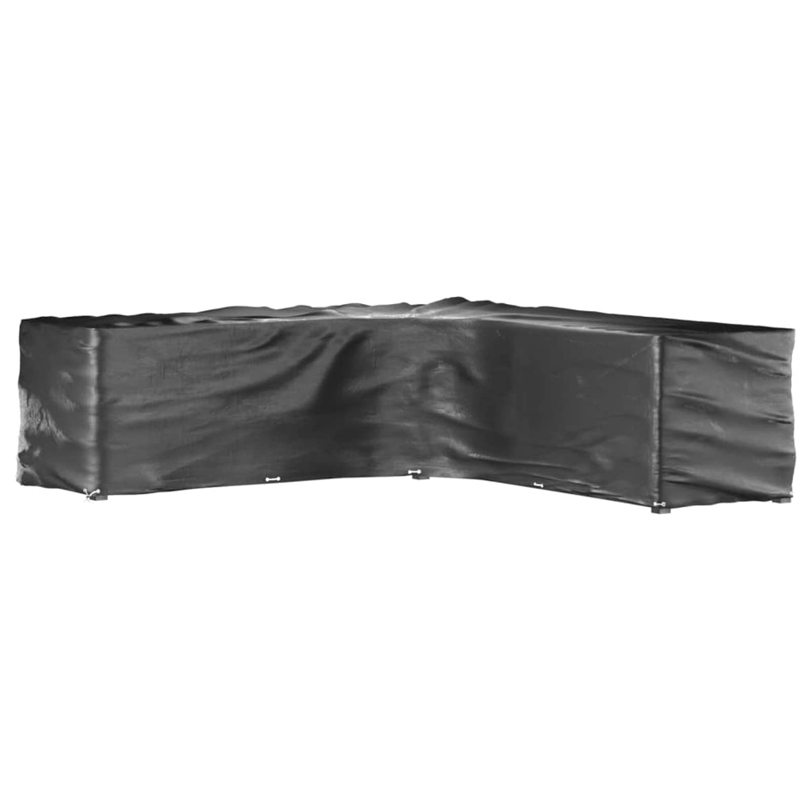 Cubierta para Muebles de Jardín, Funda Impermeable con Ojales de Aluminio 300 x 300 x 90 cm PE Negro Resistente UV para Conjuntos de Ratán en Patio Exterior