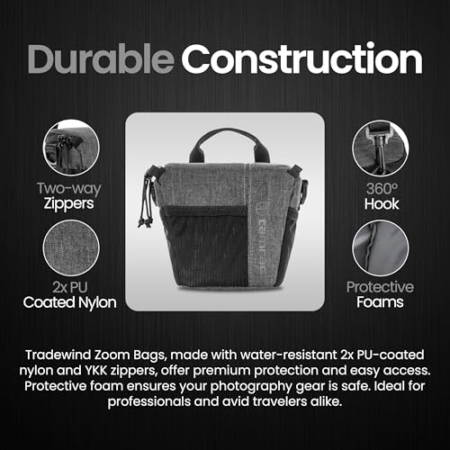 Maleta para cámara Tamrac Tradewind Zoom compacta gris miniatura 7