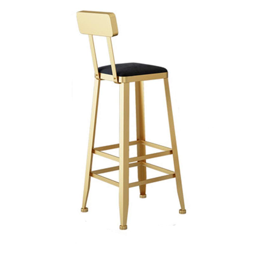 Tabouret de bar rétro pour cuisine et restaurant avec dossier confortable