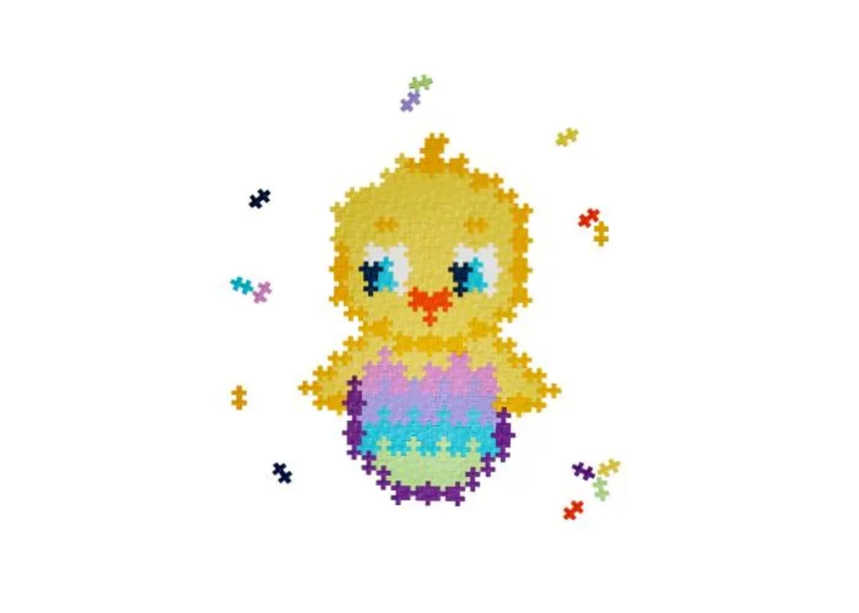 Plus Plus Building Blocks Toy, Chick Puzzle by Number, Kids Crafts Jigsaw with 250 Reusable Pieces - Image 2