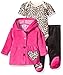 BON BEBE Baby Girls' 3 Piece Set with Velour Jacket Pant and Bodysuit