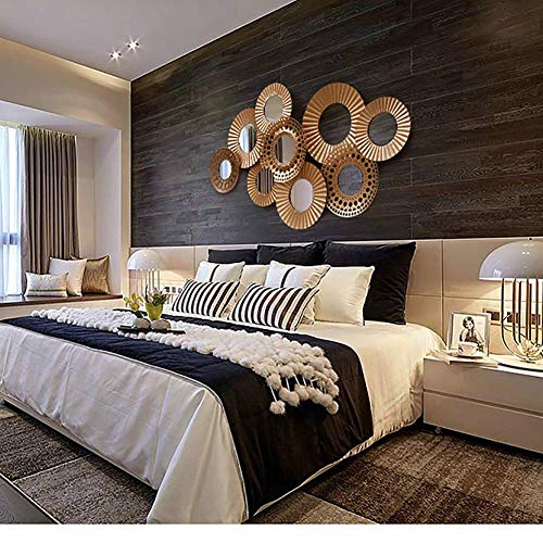 Erddcbb Metal Wall Art 3D Large Round Golden Umbrella Wall Silhouette Metal Wall Decor Home Office Decoration Bedroom Living Room Decor Sculpture,152.4 64.1Cm #TOP4