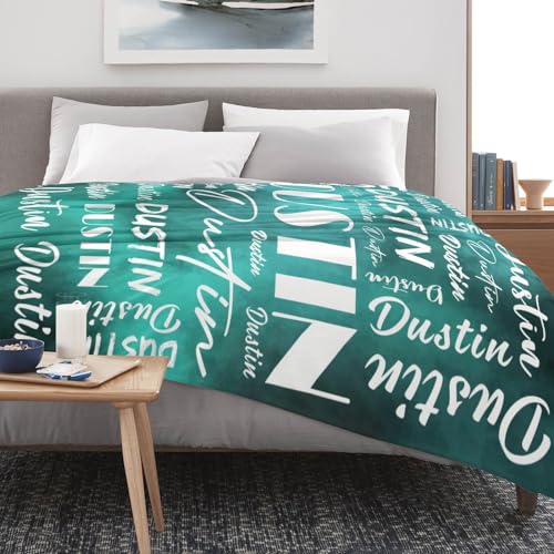 Name Blanket Personalized Name Blanket Customized Blanket with Name Text for Adult Kid Birthday Christmas Mothers Fathers Valentines Day Gift