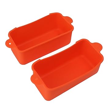 Wedinard Reusable Drip Pan Liner, Rugged Silicone Grease Cup Liners Dishwasher Safe 2Pcs for Home Kitchen (Orange)
