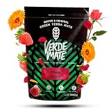 Verde Mate Fresa, Maté dal Brasile, 500g, Mate fruttato con olio di fragola, Alto tasso di caffeina, vitamine, minerali, antiossidanti, Supporta il metabolismo, Prodotto nativo di Parana.