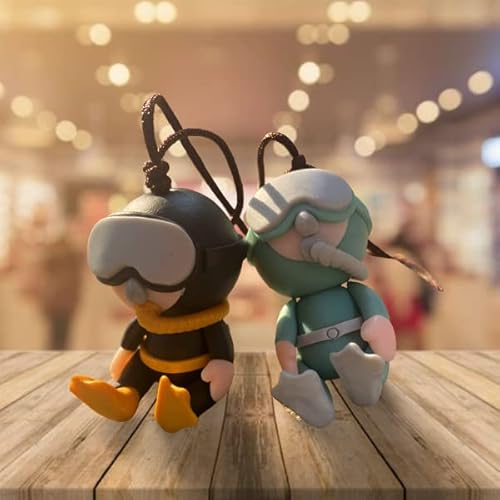 Scuba Prime Diver Key Ring Chain Skuba Diving Water Sport Sea Ocean Blue (Black) #TOP2