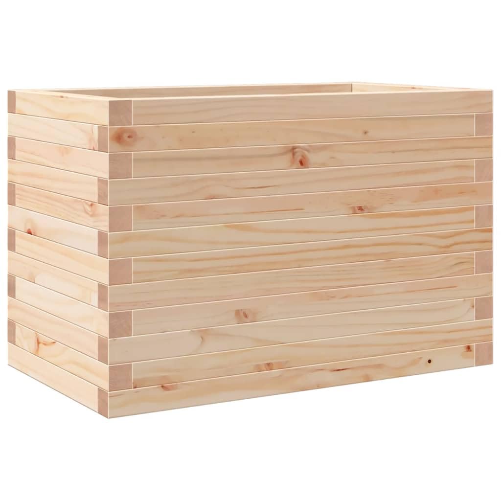 Pflanzkübel 70x40x45,5 cm Massivholz Kiefer - Stabiles Hochbeet für Garten Terrasse und Balkon - Vielseitiger Pflanzkasten aus Holz für Blumen Kräuter und Gemüse