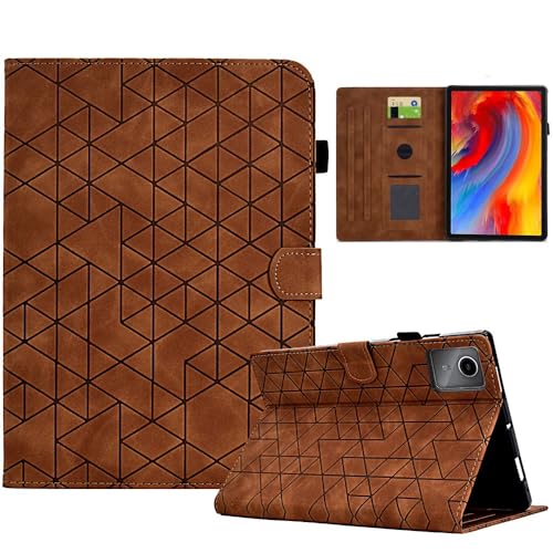 Étui Lenovo Tab K11 Gen 2 marron housse portefeuille en cuir à rabat