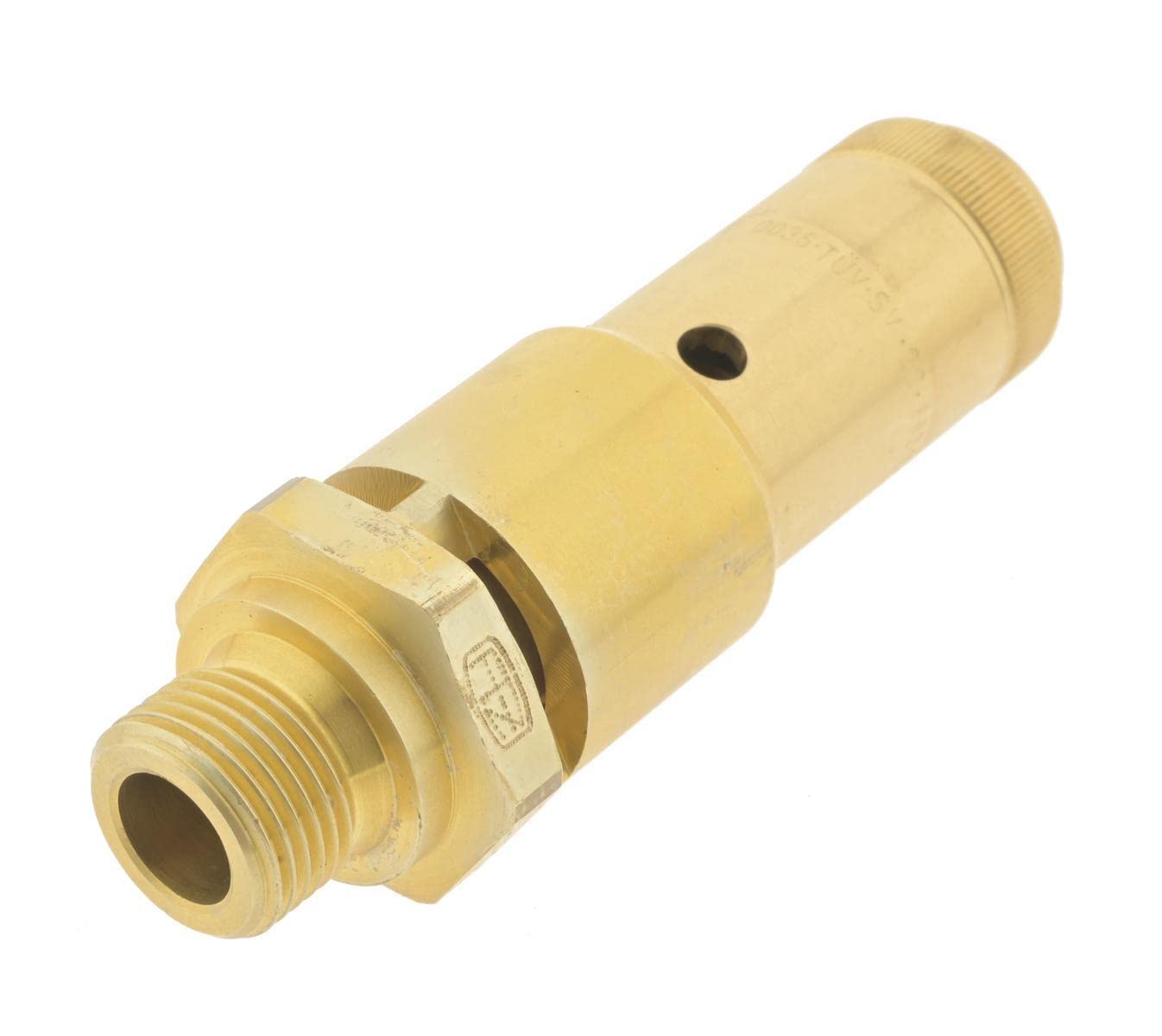 TÜV-Sicherheitsventil G 3/8" (DN10), 19,10 bar, Messing fest eingestellt verplombt