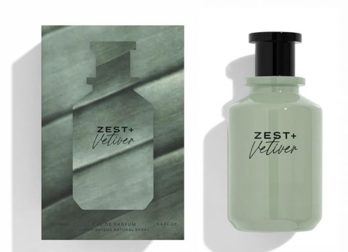 Zest+ Vetiver Eau de Parfum Natural Spray, 100 ml