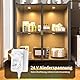 WOBANE LED Schrankbeleuchtung Dimmbar,4er Warmweiß Vitrinenbeleuchtung,Helle Unterbauleuchte für Küche,Schrank,Regale,Kleiderschrank,2700K,112 LEDs,24V