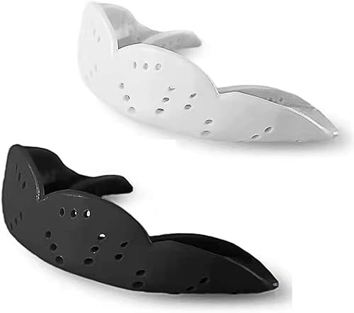 PAISIGIGY Protector bucal deportivo HC03 - Paquete de 2 protectores bucales de ajuste personalizado para jóvenes y adultos, para fútbol, boxeo,