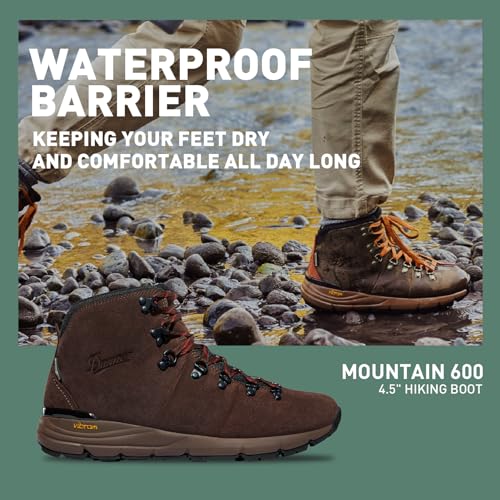 Image of Danner Mountain 600 Hiking Boots for Women - Waterproof, Durable Suede Upper, Breathable Lining, Triple-Density Footbed & Vibram Traction Outsole | Durable Suede Upper, Breathable Lining, Triple-Density Footbed & Vibram Traction Outsole