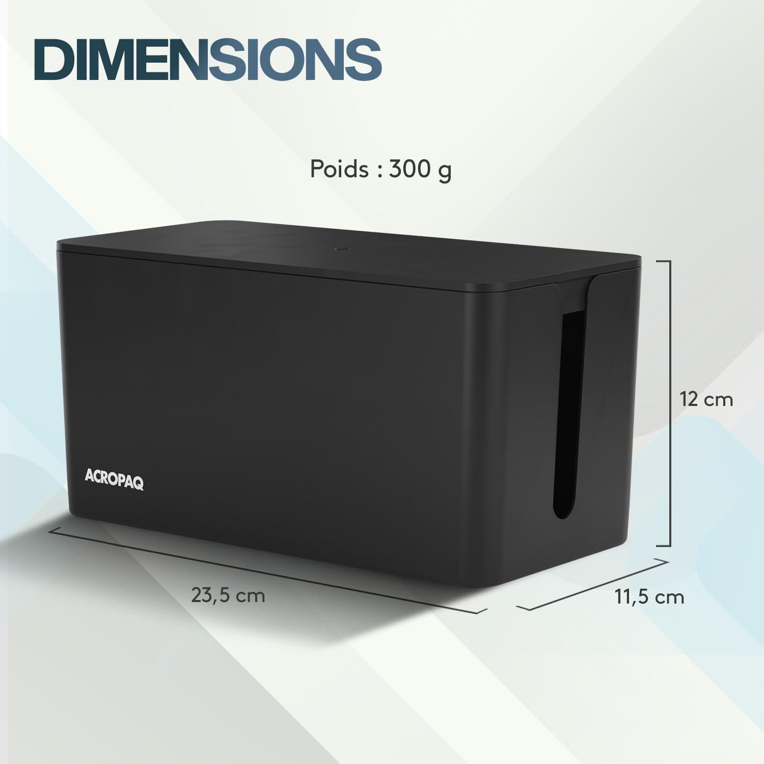 Boîte De Câble Tidy Box Anti-Dust Wire Cord Management Storage Organizer Black Black 23x10x8cm Boite De Rangement Du Cable Boite De Stockage Du Cabl 98573998