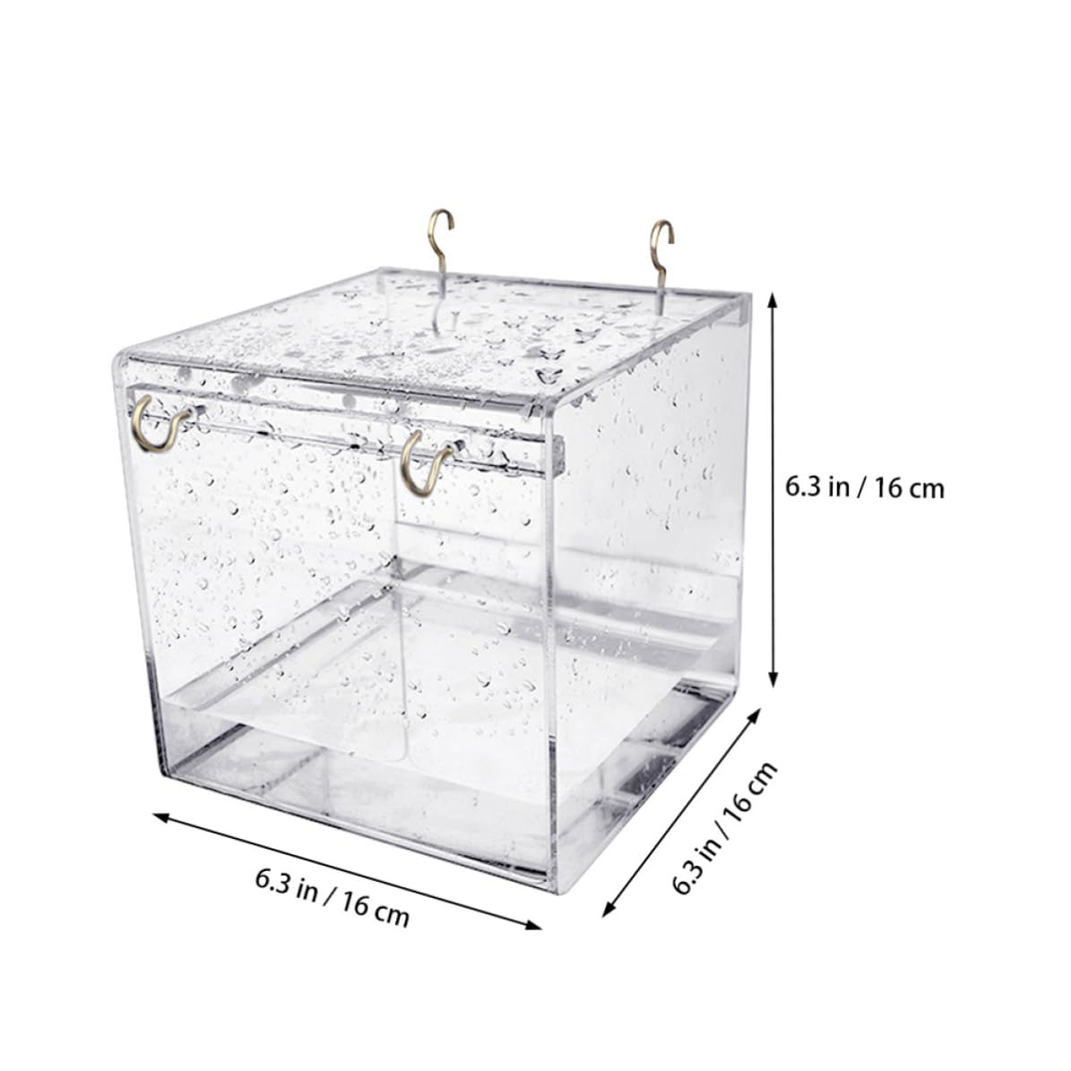 Transparentes Vogelbad für Käfige, Badekäfig Kleine Vögel aus Kunststoff