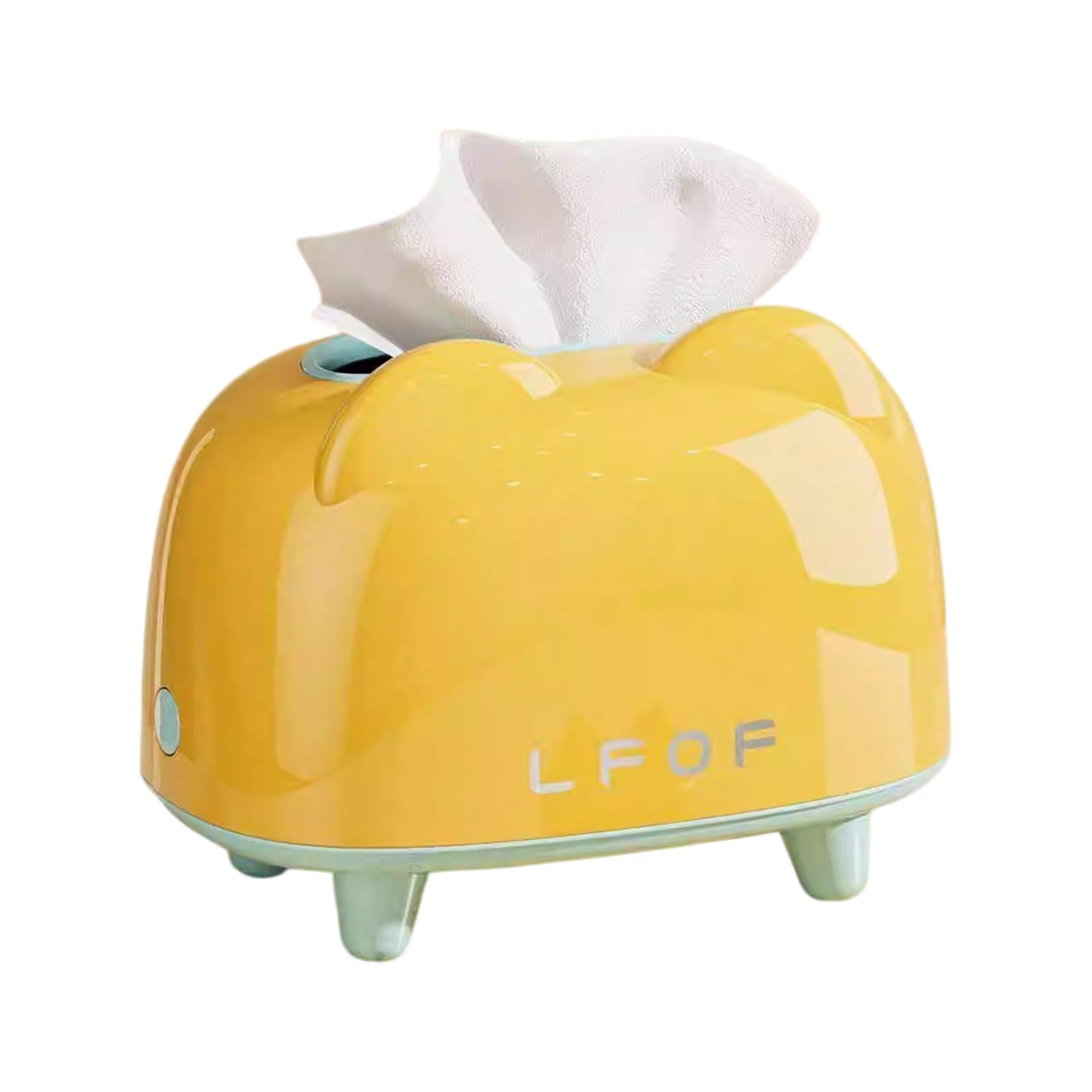 Tsophreniq Modern Household Tissue Paper Box Storage Container with Spring Loaded Lid Napkin Holder Creative Desktop Tissue Box