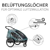 Hauck Regenschutz für Fahrradanhänger, Buggy Dryk Duo Raincover, Passgenau, Klettverschluss, Belüftungslöcher, Gute Luftzirkulation, Faltbar, Platzsparend Verstaubar, Einfache Handhabung (Transparent)
