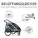 Hauck Regenschutz für Fahrradanhänger, Buggy Dryk Duo Raincover, Passgenau, Klettverschluss, Belüftungslöcher, Gute Luftzirkulation, Faltbar, Platzsparend Verstaubar, Einfache Handhabung (Transparent)