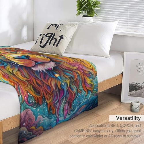 Manta de león para sofá ideal para noches frías de invierno en casa 7