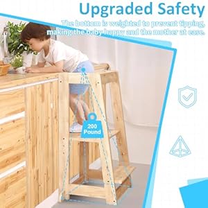 Kidskitchenstepstoolstepstoolfortoddlersadjustableheighttoddlerstandingtowerantislipprotectionwithguardrailtheantitippingstructureismorestablenatural Urban Country Home Decor Kids kitchen step stool step stool for toddlers adjustable height toddler standing tower anti slip protection with guardrail the anti tipping structure is more stable natural urban country home decor