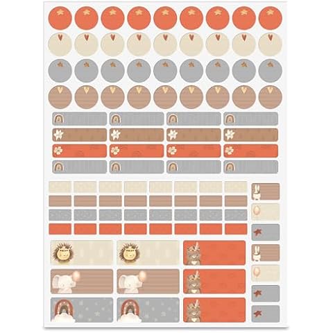 U-Name-It Self-Writing Name Stickers: 100 Personalized Waterproof Labels for Kids, Dishwasher & Microwave Safe, Name Stickers for Daycare, Bottles, School, and Camp, (Boho) Cover