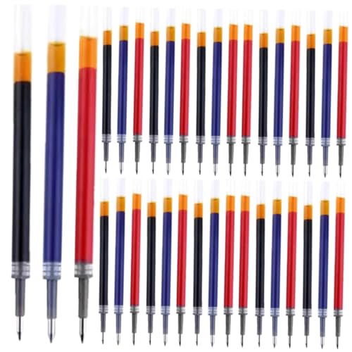 GETAJGHSD 150個筆芯リフィル 書き込み用 ジェルペン替え芯 学生用文房具 多機能 軽量デザイン 赤 青 黒 各