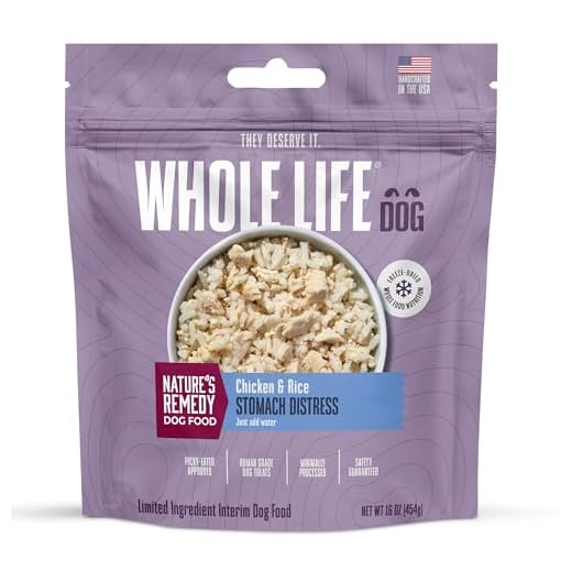 Whole Life Dog Bland Diet for Dogs – Sensitive Stomach Food for Digestive Support, Constipation, Anti Diarrhea & Vomit Relief – Human Grade, Quick & Easy Chicken and Rice, Ready in Minutes