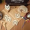 Quzzil 24 Pack Unfinished Horseshoe with Star Wood Horseshoe Cutout Crafts Herraduras para Lucky Charms for Painting DIY Western Ornaments for Cowboy Party Favors, Rustic Wedding & Art Class Projects #1