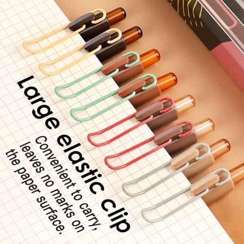 Gel Pens Black Ink Pens with Super Soft Grip 0.5mm Fine Point Smooth Writing Retractable Cute Pens (8-count)