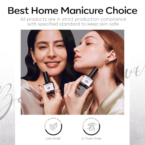 Image of modelones Gel Nail Polish Set, 6 Colors Cat Eye Black White Gray Silver Glitter Shimmer Gel Polish Kit with Magnet Sparkle Galaxy Series Soak Off Nail Art Manicure Home Gift for Women Girl