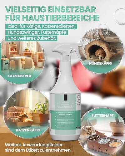 5L Haustier-Hygiene-Spray & Desinfektionsmittel für Hund, Katze & Co | Planet Sensitive® wirksam gegen Bakterien, Viren, Pilze & Sporen | Geruchsbeseitigung | Made in Germany | Kanister