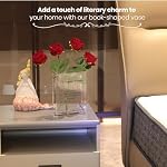 Book Vase for Flowers Home Décor,Artistic and Cultural Flavor Decorative Acrylic Clear Vase for Home and Office,Creative Gifts for Book Lovers. (Transparent)
